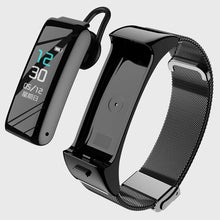 Load image into Gallery viewer, 2-in-1 Smart Bluetooth Headset Bracelet Heart Rate Health Monitoring Smart Watch Bluetooth Earphone Bracelet Wristband