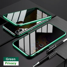 Load image into Gallery viewer, 360 Full Cover Double Side Anti-peeping Privacy Magnetic Case For IPhone 11 Pro XS MAX XR X 8 7 Plus Tempered Glass Phone Case