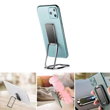 Load image into Gallery viewer, Magnetic Double Ring Mobile Phone Holder Car Square Folding Bracket Mobile Phone Universal Desktop Tablet Retractable Bracket