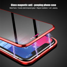 Load image into Gallery viewer, 360 Full Cover Double Side Anti-peeping Privacy Magnetic Case For IPhone 11 Pro XS MAX XR X 8 7 Plus Tempered Glass Phone Case