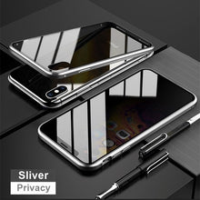 Load image into Gallery viewer, 360 Full Cover Double Side Anti-peeping Privacy Magnetic Case For IPhone 11 Pro XS MAX XR X 8 7 Plus Tempered Glass Phone Case