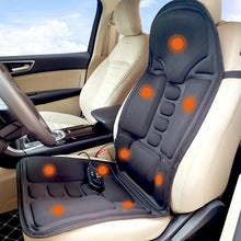Load image into Gallery viewer, Electric heating massage chair cushion Pain waist massage cushion Heating seat cushion 7-head massage back heating Home car seat