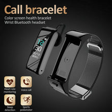 Load image into Gallery viewer, 2-in-1 Smart Bluetooth Headset Bracelet Heart Rate Health Monitoring Smart Watch Bluetooth Earphone Bracelet Wristband