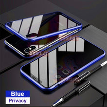 Load image into Gallery viewer, 360 Full Cover Double Side Anti-peeping Privacy Magnetic Case For IPhone 11 Pro XS MAX XR X 8 7 Plus Tempered Glass Phone Case