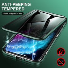 Load image into Gallery viewer, 360 Full Cover Double Side Anti-peeping Privacy Magnetic Case For IPhone 11 Pro XS MAX XR X 8 7 Plus Tempered Glass Phone Case
