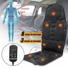 Load image into Gallery viewer, Electric heating massage chair cushion Pain waist massage cushion Heating seat cushion 7-head massage back heating Home car seat
