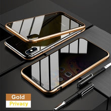Load image into Gallery viewer, 360 Full Cover Double Side Anti-peeping Privacy Magnetic Case For IPhone 11 Pro XS MAX XR X 8 7 Plus Tempered Glass Phone Case
